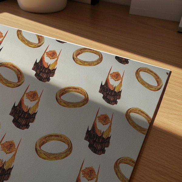Eye of Sauron Wrapping Paper: Lord of the Rings inspired Gift Wrap
