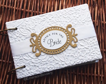 Advice for the Bride Book, Bridal Shower Advice Book, Advice for Newlyweds, Marriage Advice Book, Wedding Advice Book, White Blossom