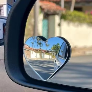 Cute Kawaii Car Heart Blind Spot Mirror Exterior Sticker Decal Charm Decor Gift for Girl x 1 Pair