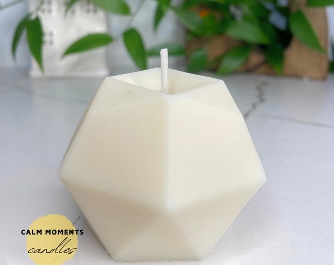 Modern Geometric 12 Scents Aromatherapy Pillar Candle - Enhance Your Space with Handcrafted Elegance