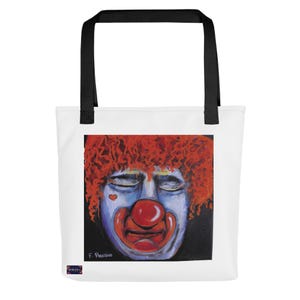 Clown Tote Bag - Colorful Cotton Reusable Shopping Bag, Fun Circus Gift, Lightweight & Durable Eco-Friendly Carry-All