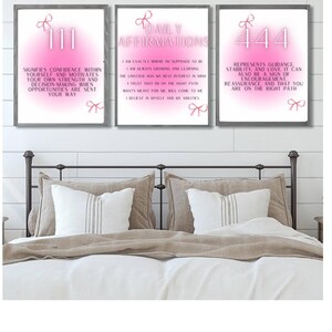 Coquette Angel Number Wall Art