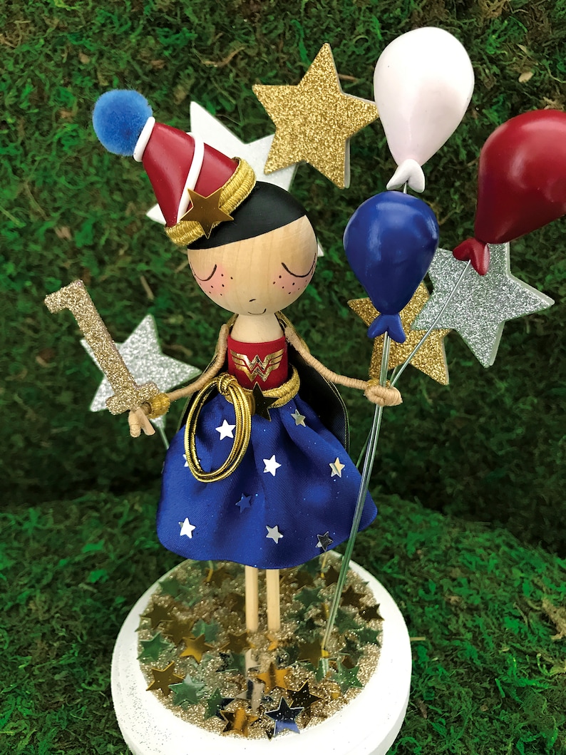 Superhero Birthday Theme Cake Topper image 1