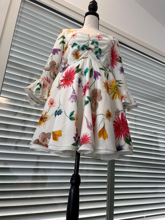 m made in italy linen dress M Made in Italy Linen Strap Midi Dress 19/11029U