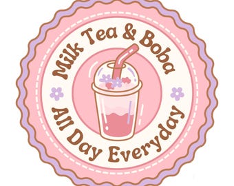 Té con leche y boba - Digital