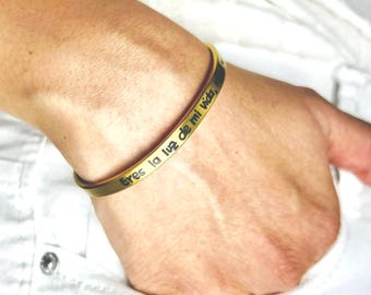 Aangepaste handschriftarmband, echt handschrift gouden manchet, gedenkteken handtekening armband cadeau