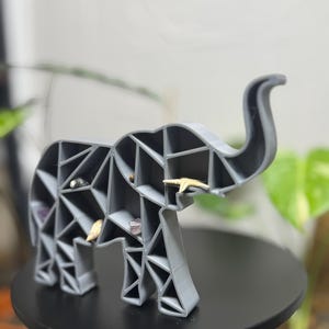 Elephant wall art shelf, jewelry tray, crystal or gem display, desk organizer, jewelry organizer, multiple colors & sizes