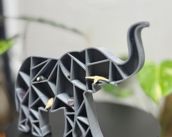 Elephant Shelf, Crystal and Jewelry Display, Desk Organizer