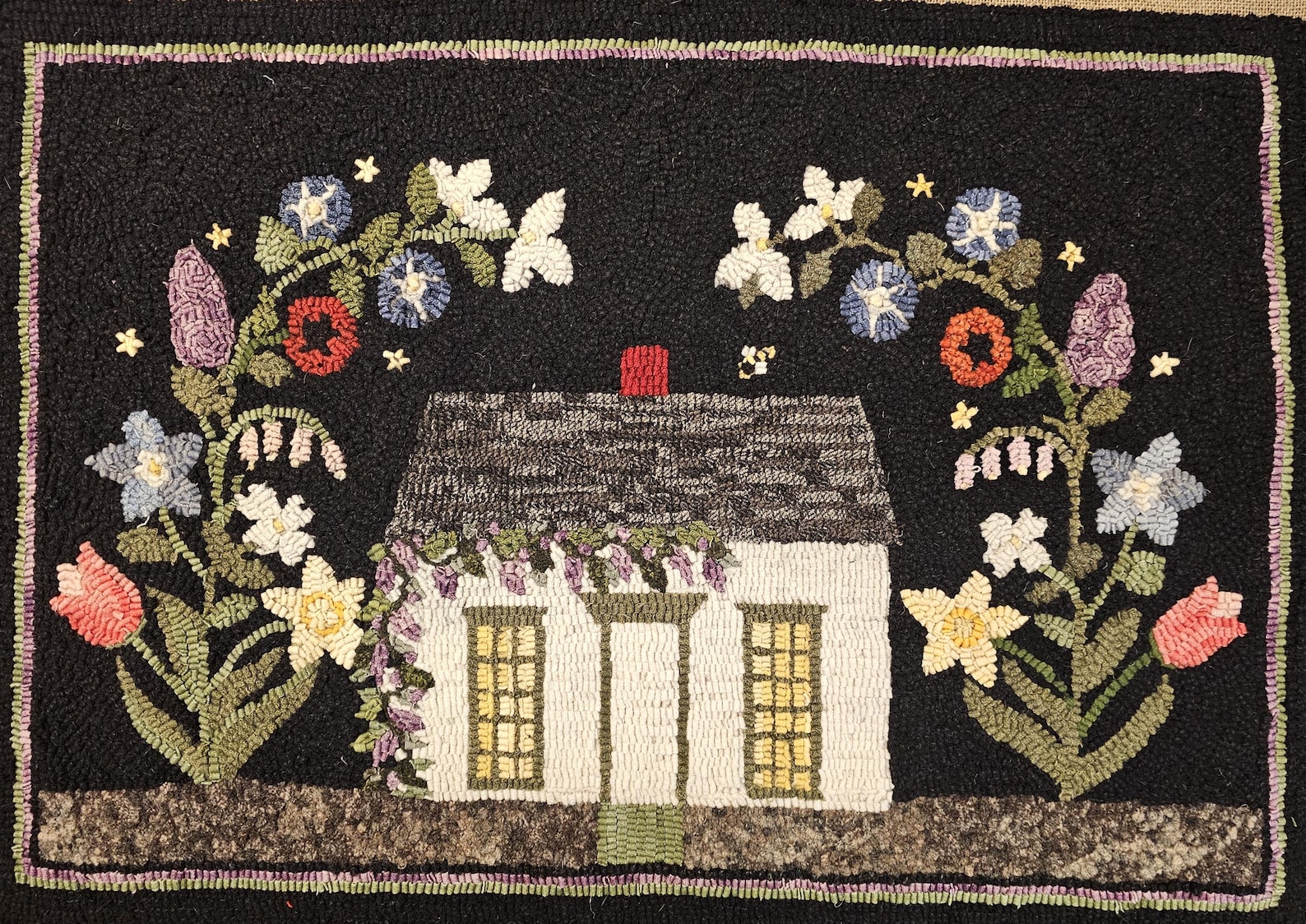 Spring Hooked Rugs Spring House Paper Pattern for Rug Hooking or Punch Needle - Etsy