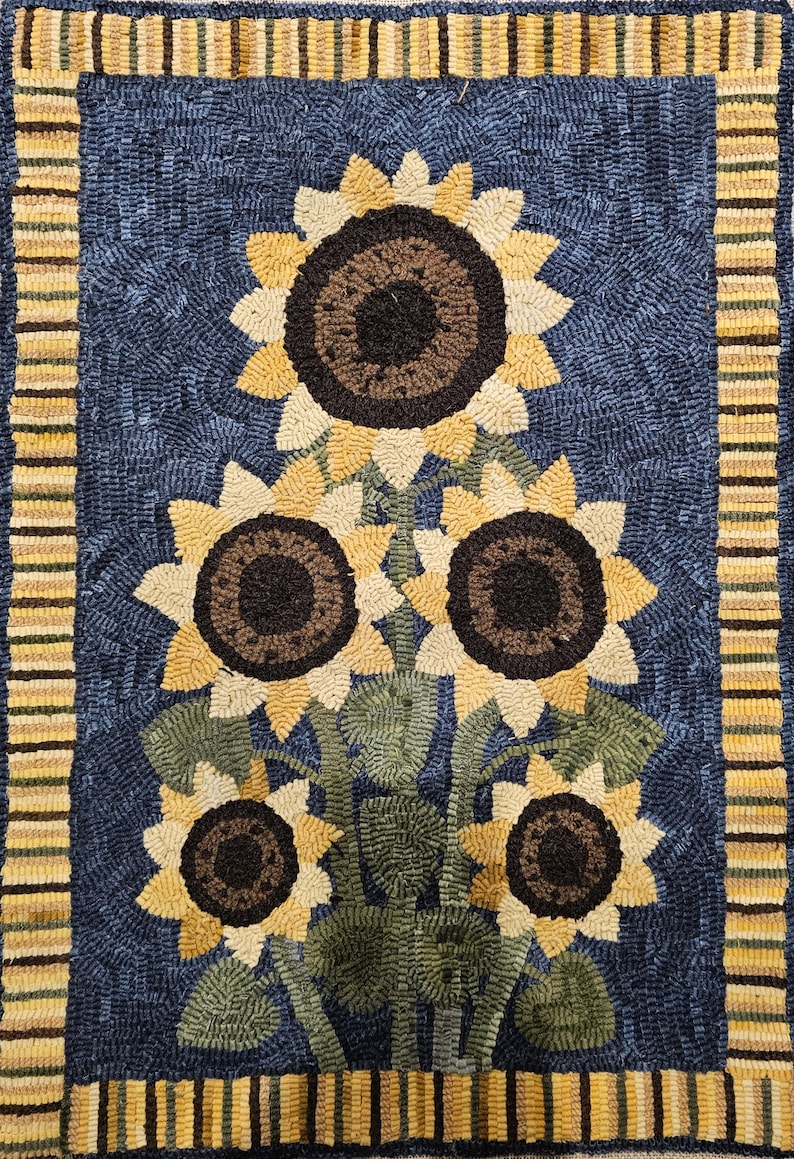 SUNFLOWERS Rug Hooking Pattern (paper Pattern) - Etsy