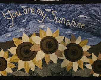 My Sunshine-haakpatroon voor vloerkleed, zonnebloemen (papieren patroon)