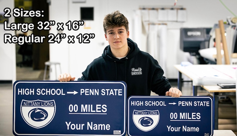 Custom College Road Sign: Regular Size image 3