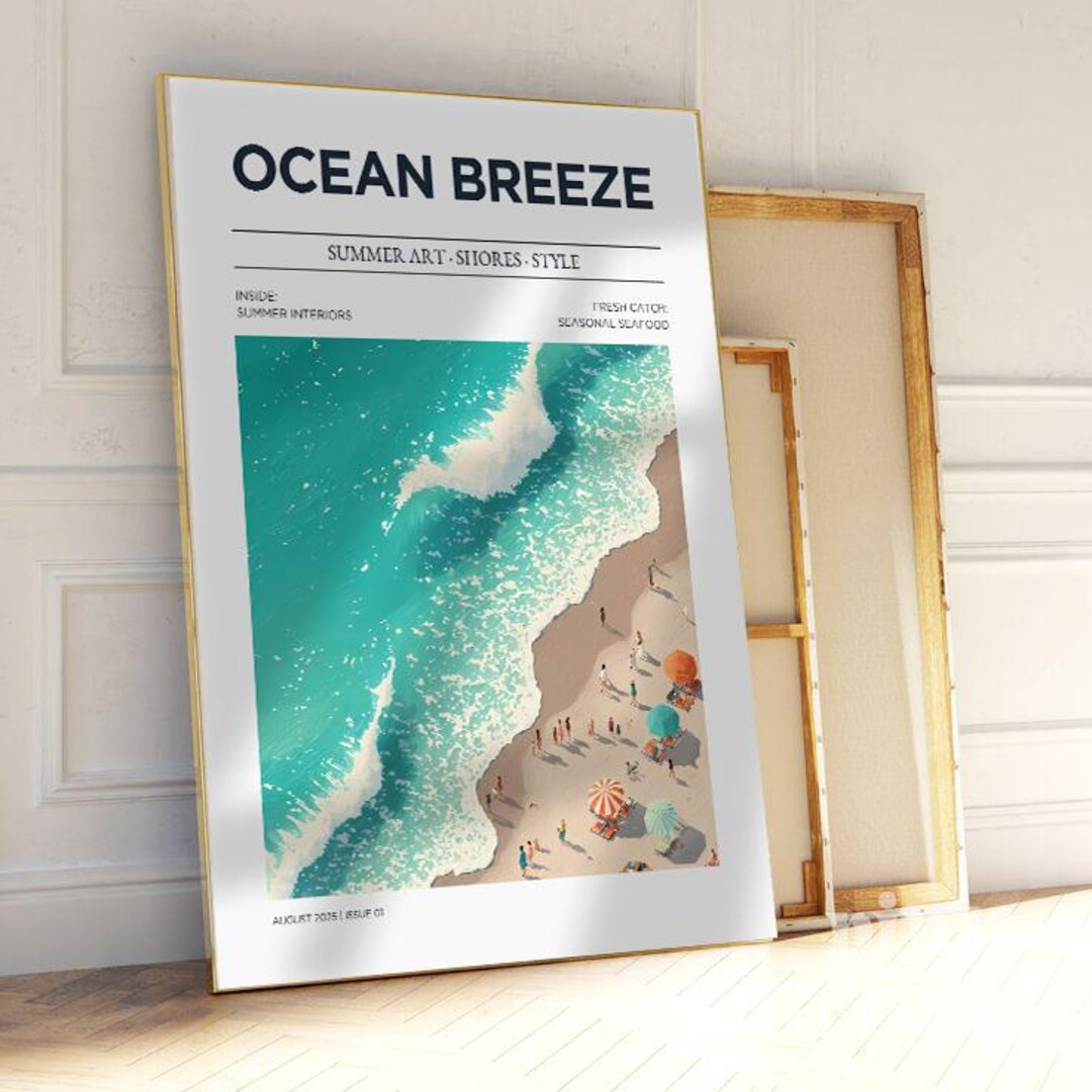 Coastal Beach Magazine Cover Print Summer Vibes digital Download Etsy Coastal Beach Magazine Cover Print Summer Vibes digital Download Etsy