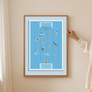 Miniature Sports Water Polo Wall Art: Swimming Sports Poster, Small People Print (Digital Download)