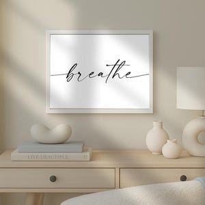 Breathe Print: Minimalist Yoga Wall Art (Digital Download)