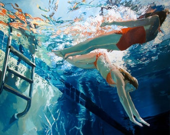 Dive in, float: 7.5x9.5" Archival Print - Signed