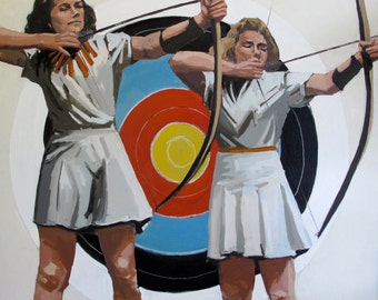 Two Archers: 11x11" Archival Print - Signed