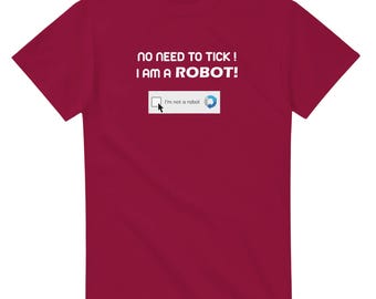 I AM A ROBOT-T-shirt: zwaargewicht katoenen cadeau robotliefhebber