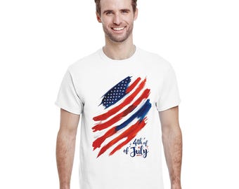 4.Juli T-Shirt - Happy Inbezug auf den Unabhängigkeitstag Tee - Feier die Freiheit mit Stil