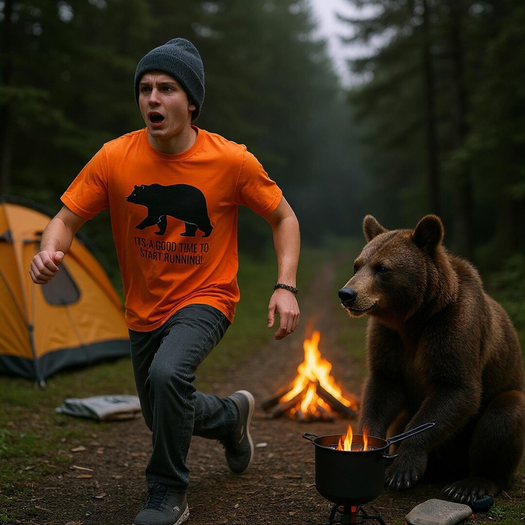 It's a Good Time to Start Running! Fun T-shirt for Hikers & Camping ...