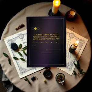 Betoverde pagina's | Complete Bath Magick-bundel | Afdrukbare pdf met hekserij