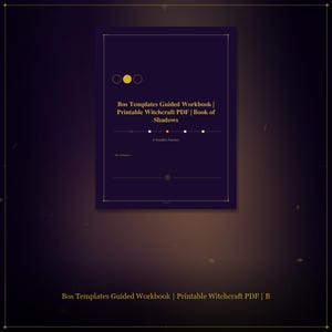 Plantillas Bos: Cuaderno de trabajo guiado / PDF imprimible de brujería / Libro de las Sombras / Inserto de grimorio / Cuaderno de trabajo de brujas / Cuaderno de trabajo pagano / Páginas Bos
