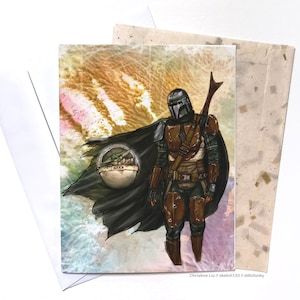 Mandalorian and the Child Fanart Karte