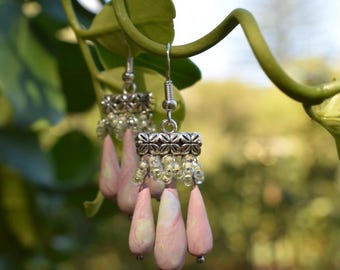 Sage Melange Beaded Earrings