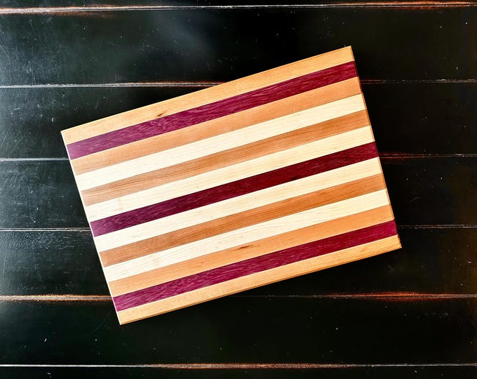 Wood Cutting Board - 3 Wood Type Pattern