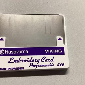 Husqvarna Viking programmable embroidery card.  512 KB. Used
