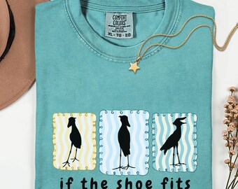 Shoebill Bird Shirt, If the Shoe Fits Pun Tee, Bird Lover Apparel