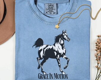 Arabian Horse Tee, Grace In Motion Horse Shirt,Equestrian Graphic T-Shirt, Horse Lover Gift, Comfort Colors® Tee