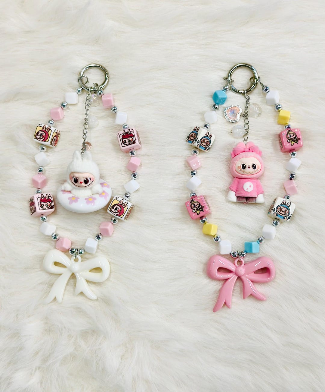 Labubub Chain Labubu Acrylics Cubes Phone Chains/wrist Straps - Etsy