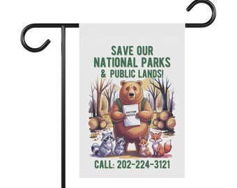 National Parks, Public Lands, Anti Trump, Naturschutz, Umweltaktivismus, Banner für Garten & Haus