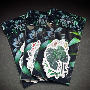 Botanica - Lot d'autocollants - 13 pièces. & une carte postale