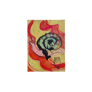 Escargot Palio di Siena Italie Pastel Dessin Carte postale Oeuvre d'art