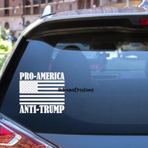 Pro America Anti Trump Flag Decal | Waterproof Vinyl Sticker