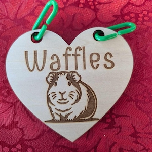 Personalized Guinea Pig Cage Name Tag | Guinea Pig Owner, Guinea Pig Accessories, Personalized Pets
