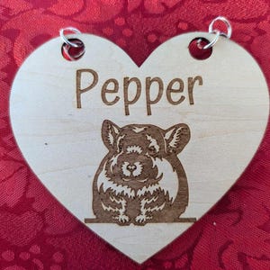 Personalized Chinchilla Cage Name Tag | Chinchilla Owner, Chinchilla Accessories, Personalized Pets