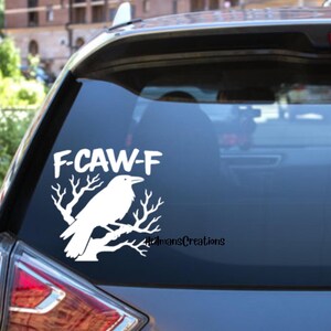 F-Caw-F | F Off Funny Crow Raven | Fuck Off | Vinyl Waterproof Sticker