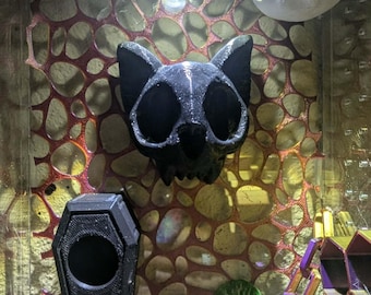Bat Head 3D Printed Jumping Spider Hide | Black, Goth, Witchy, Themed, Jumping Spider Accessories, Jumping Spood Hide