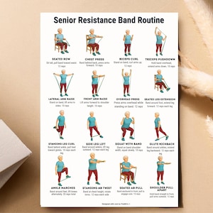 Senior Resistance Band Exercise Chart Printable