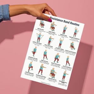 Senior Resistance Band Exercise Chart Printable