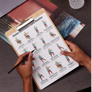 Senior Resistance Band Exercise Chart Printable