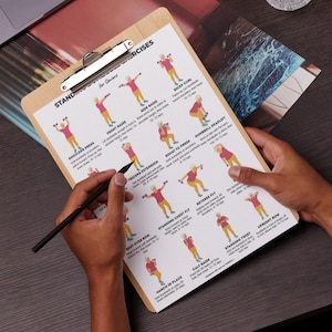 Standing Dumbbell Exercises for Seniors – 16 Illustrated Strength Training Printable