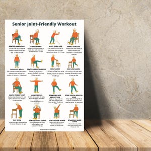 Senior Joint-Friendly Exercises • 16 Low-Impact Printable Workout