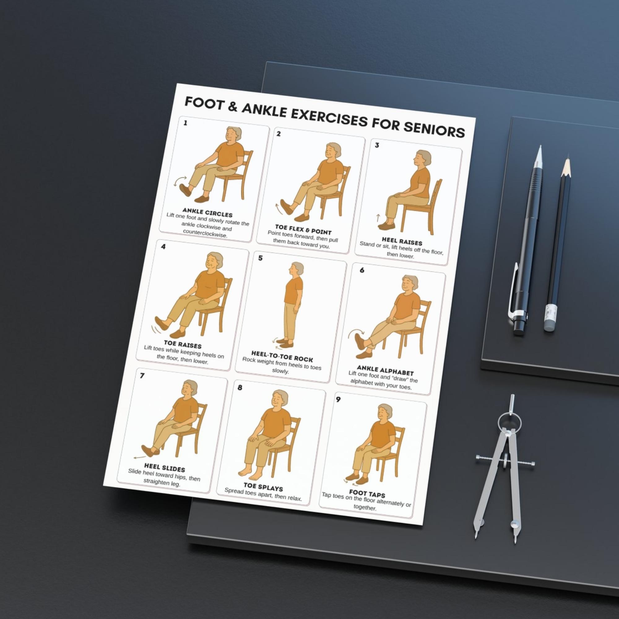 Foot Ankle Exercises For Seniors Seated Low impact Mobility 