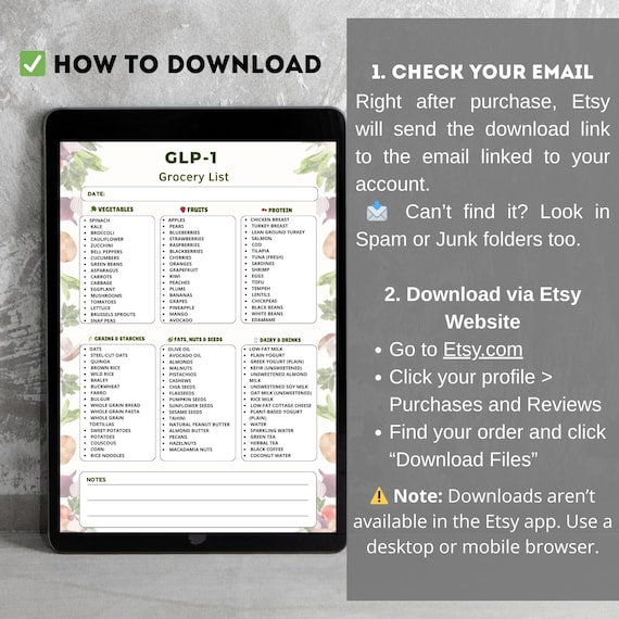 glp-1 grocery list GLP-1 Grocery List Printable, GLP1 Diet Grocery List, GLP-1 Food Shopping  List PDF, Weekly Grocery Planner
