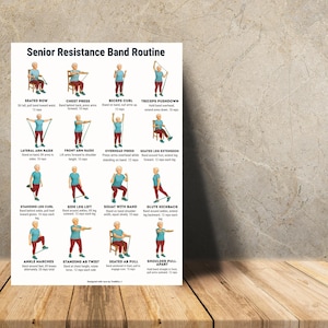 Senior Resistance Band Exercise Chart Printable