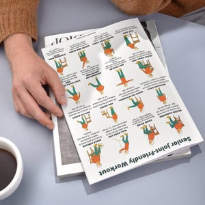 Senior Joint-Friendly Exercises • 16 Low-Impact Printable Workout